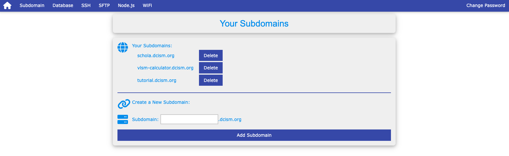 SUBDOMAINS